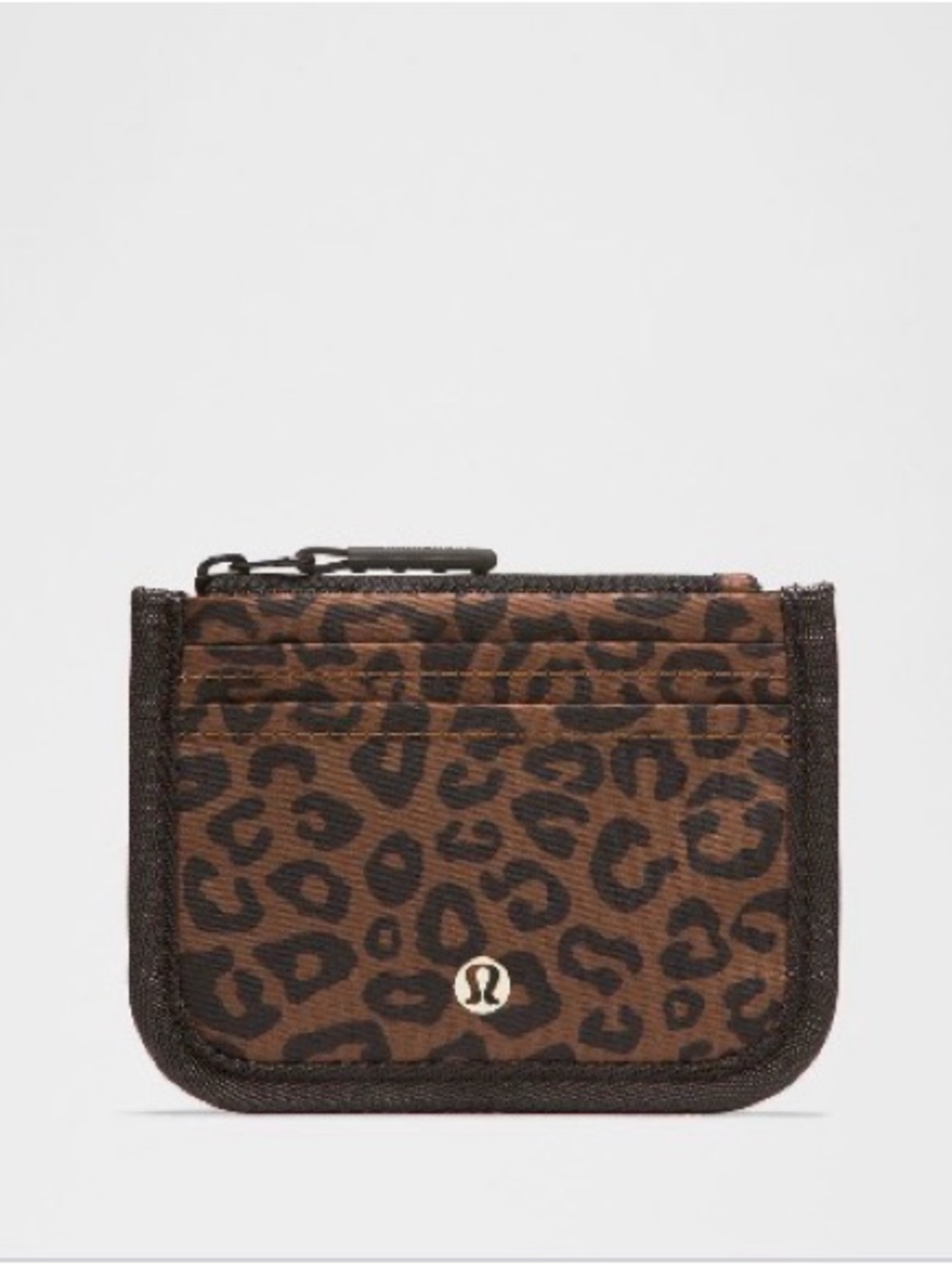 lululemon athletica Brown and Black Leopard Card Wallet